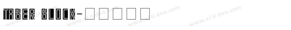 Taber Block字体转换